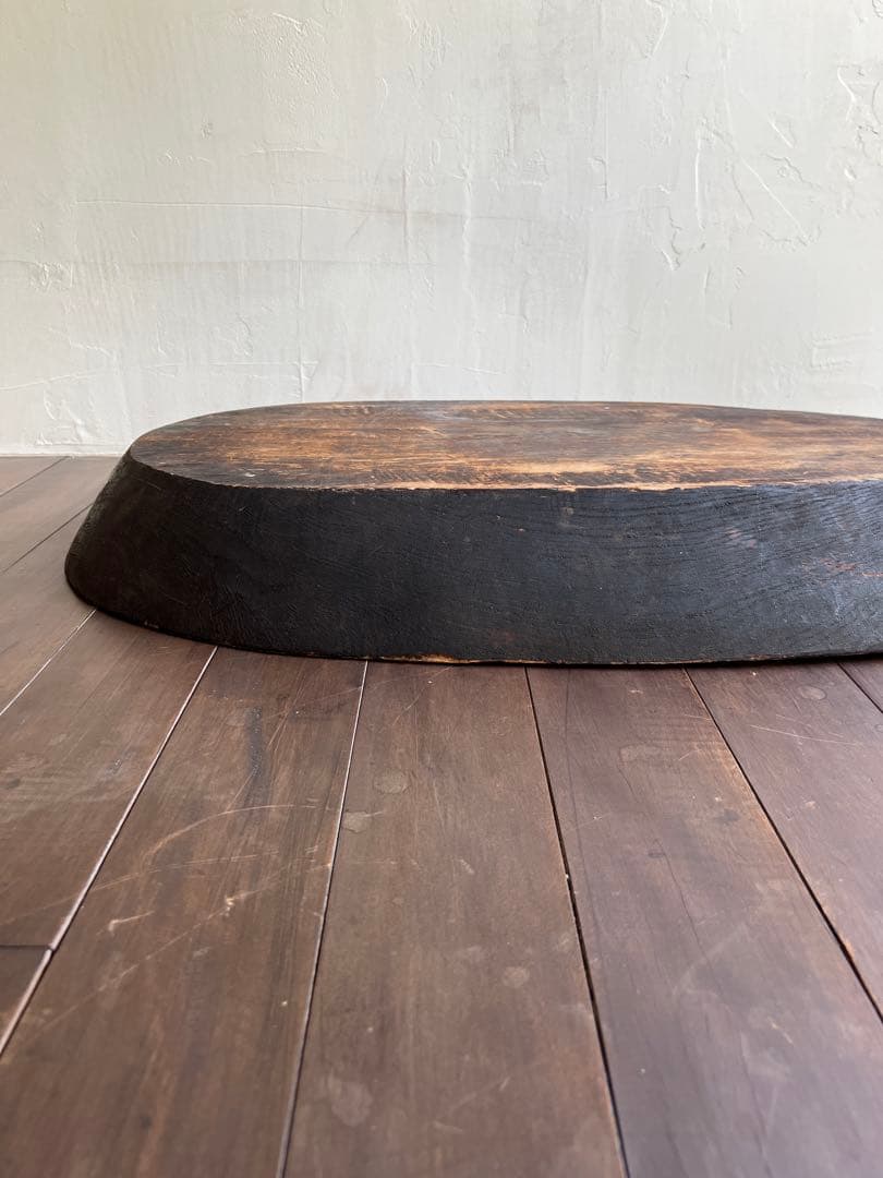 木製楕円形　木鉢　古道具　直径75cm