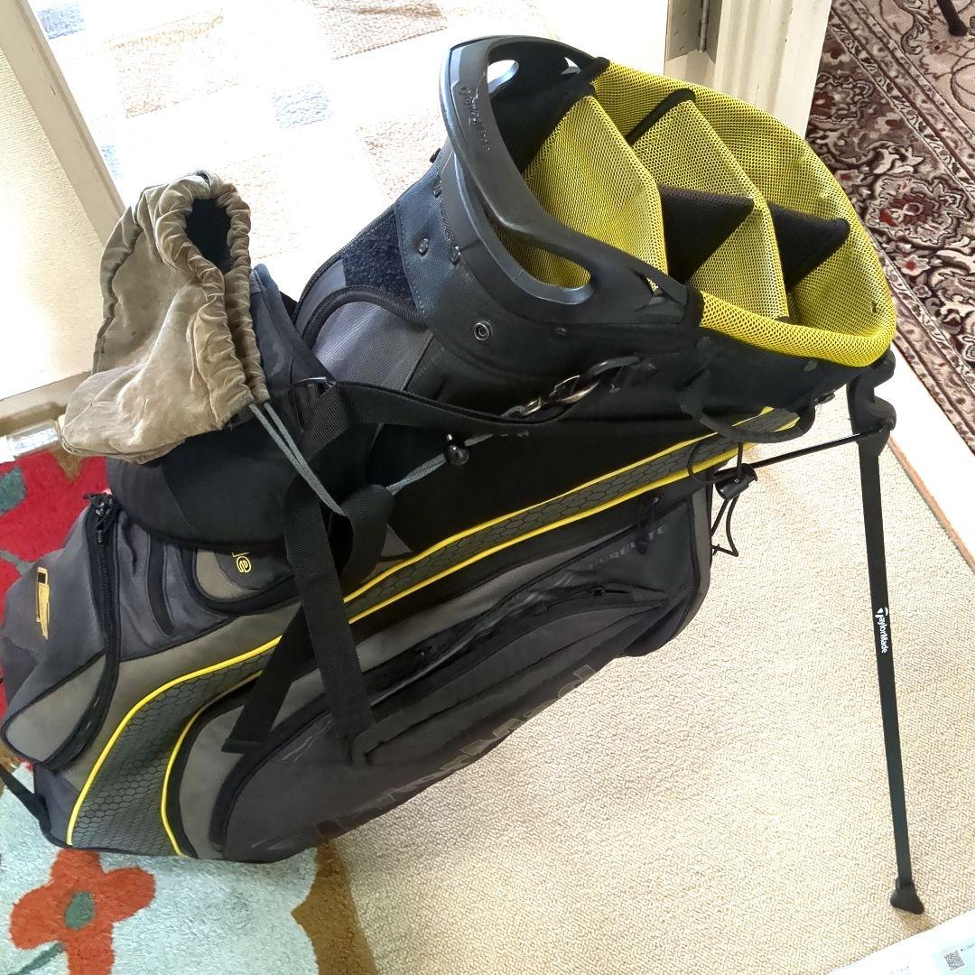 良品TaylorMade スタンドバッグ グレー/イエロー