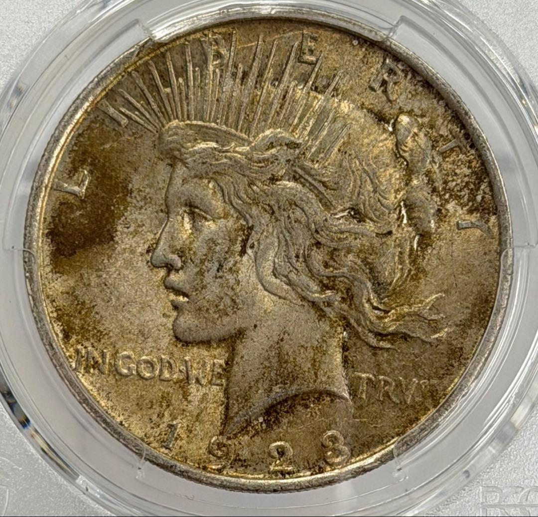1923年アメリカピースダラー1ドル平和の女神大型銀貨 PCGS認証