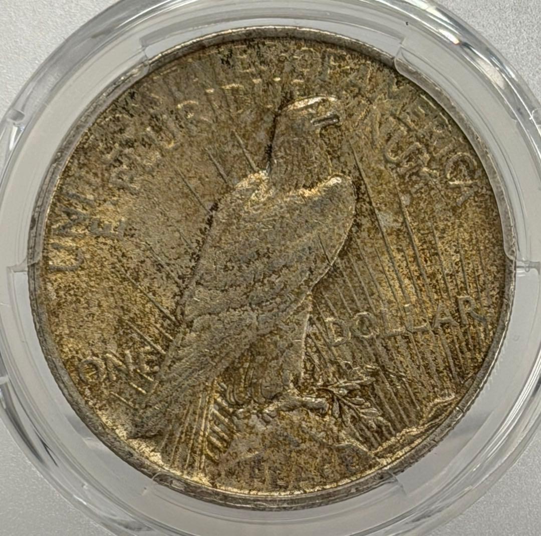 1923年アメリカピースダラー1ドル平和の女神大型銀貨 PCGS認証