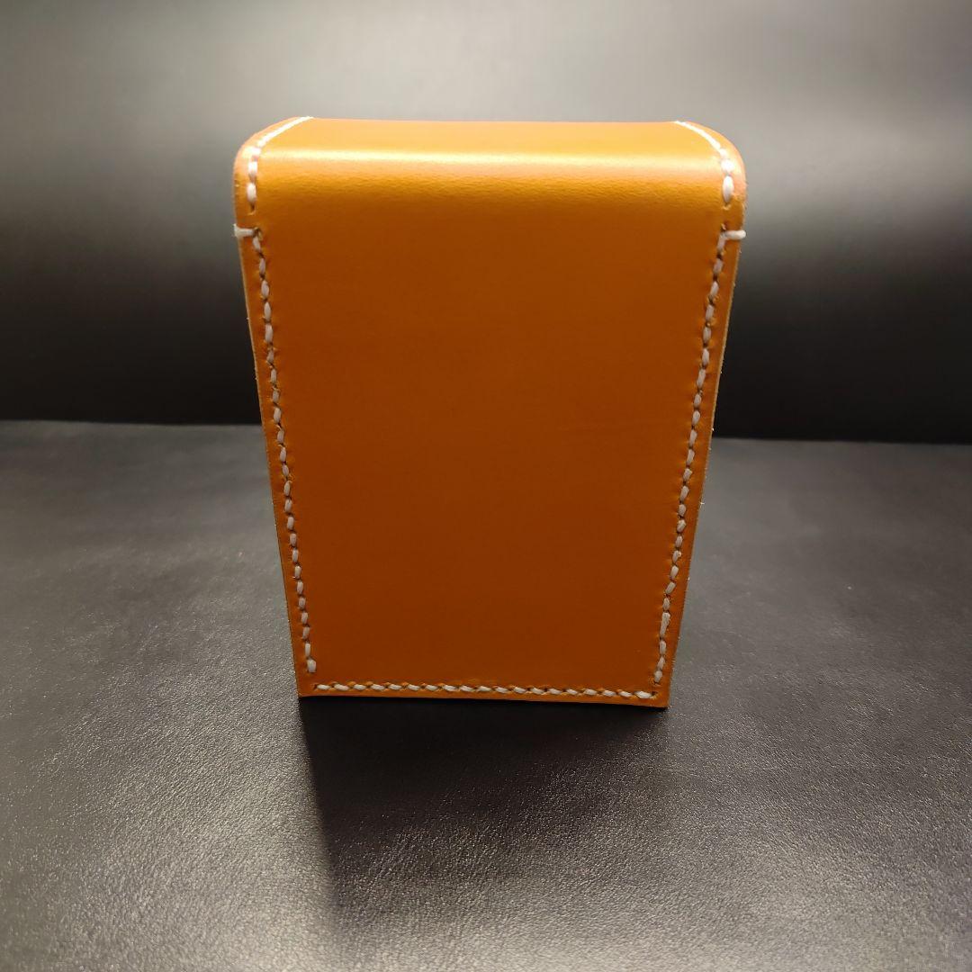 【本革使用】ハンドメイドデッキケース　蓋部栃木レザー　ポケモンアクセサリー付き