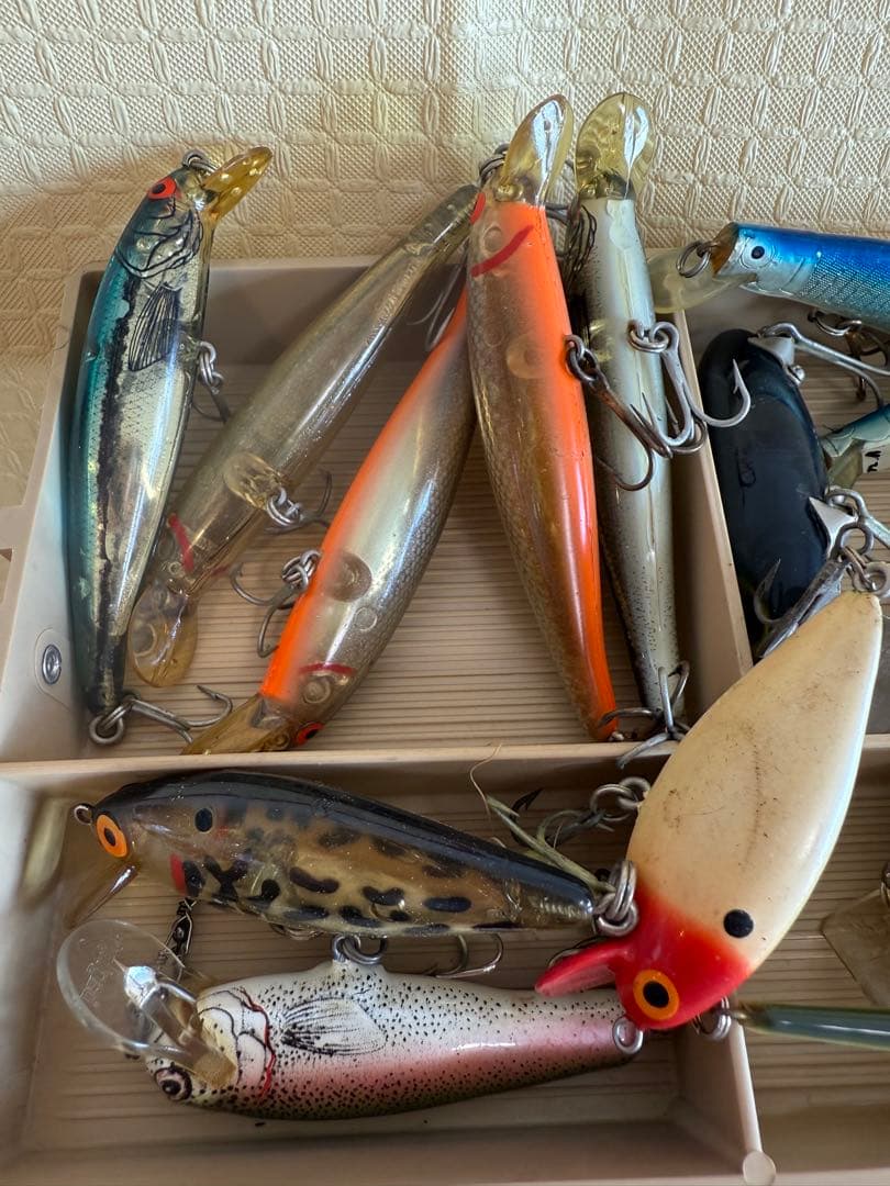 さ*う様 釣り具 ★☆ 収納ボックス ルアー オールドルアー セット ミノー プ