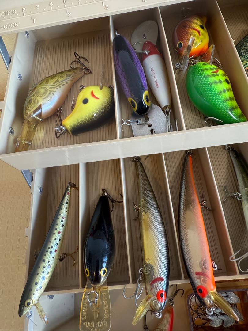 さ*う様 釣り具 ★☆ 収納ボックス ルアー オールドルアー セット ミノー プ