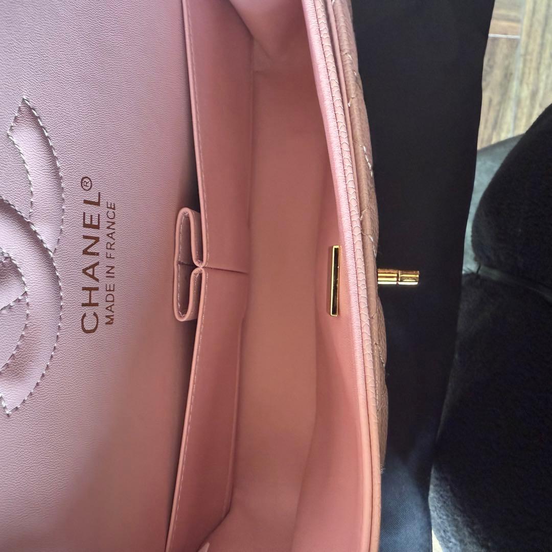 ピンク キルティング ショルダーバッグ