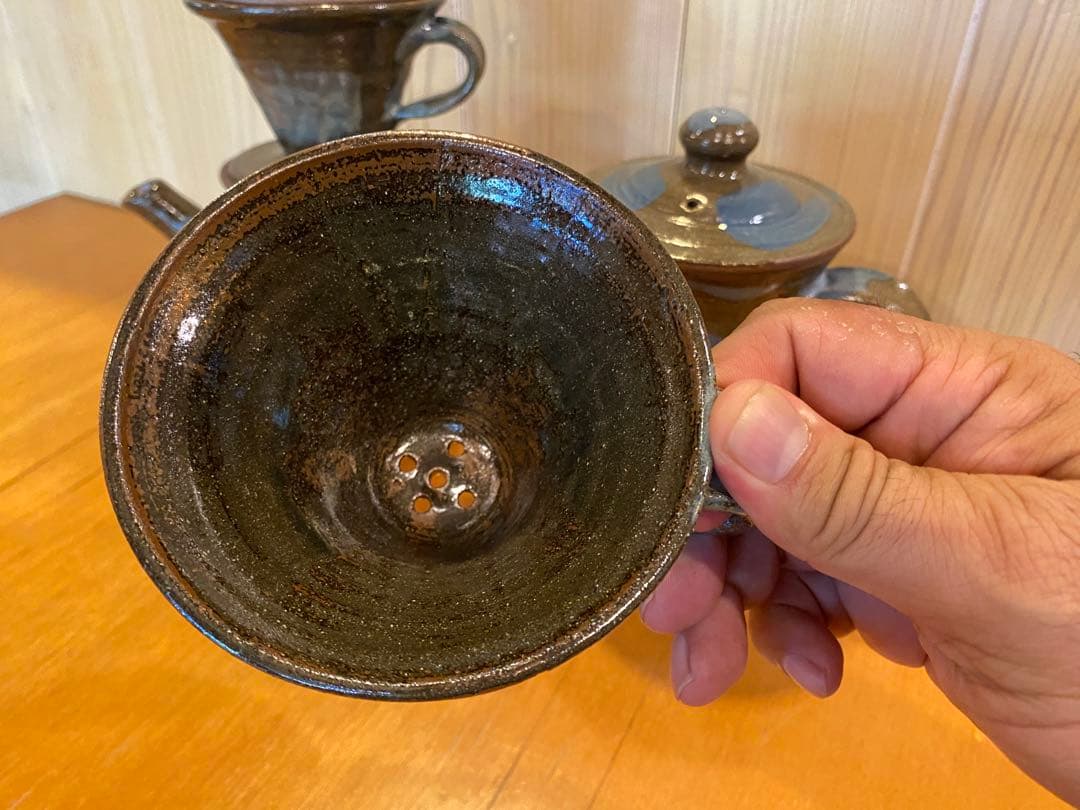 沖縄 読谷やちむん　コーヒーポット　ティーポット陶器製ティーポット