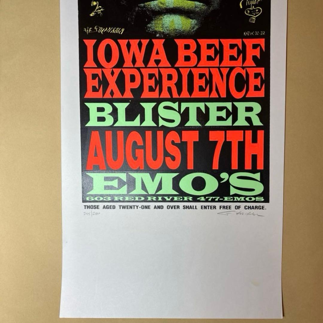 KOZIK STEEL POLE BUTH TUB シルクスクリーンポスター