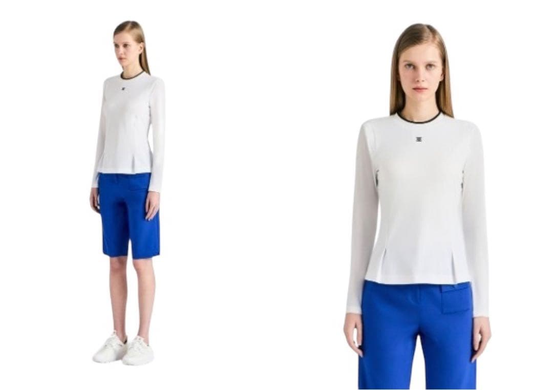 新品未使用☆新作☆G/FOREジーフォアレディース長袖シャツsizeLホワイト