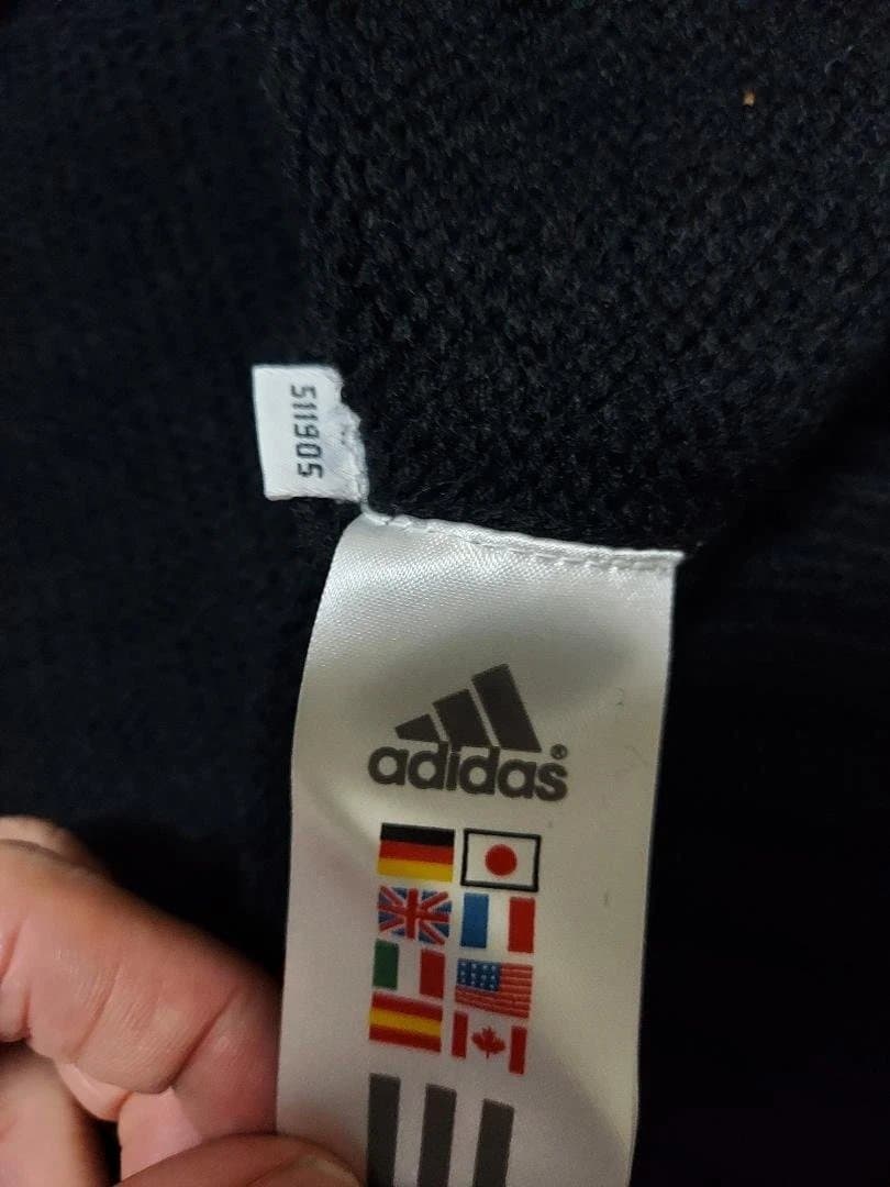 adidas アディダス ハーフジップ ニットセーター ボーダー