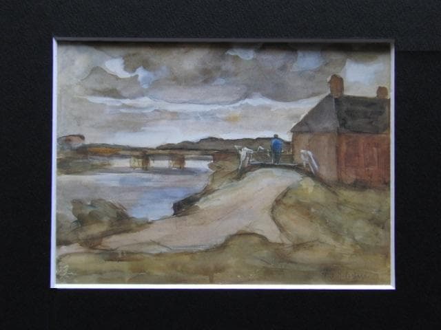 ピート・モンドリアン、『橋と農夫のみえる風景』、希少な画集より