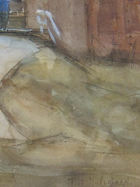 ピート・モンドリアン、『橋と農夫のみえる風景』、希少な画集より