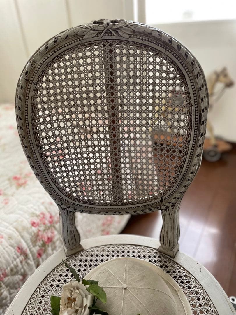 最終売切り価格❣️♡フランスアンティーク ラタン チェア♡フランスアンティーク家具