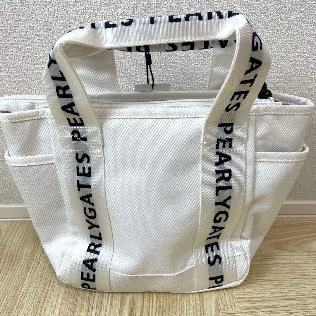 新品未使用　パーリーゲイツ　カートバッグ　ラウンドバッグ　ゴルフバッグ　ホワイト
