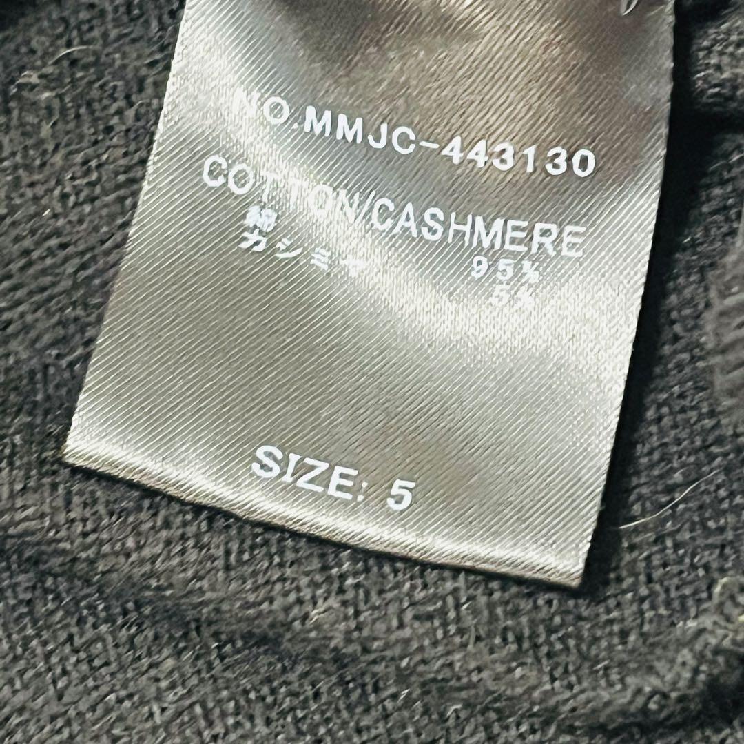 【完売品】ムータマリン　アクセントボーダー　クルーネックセーター　カシミヤ混