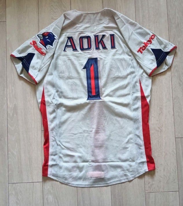 【当時物　タグ付】ヤクルト　スワローズ　青木　ビジター　ユニフォーム