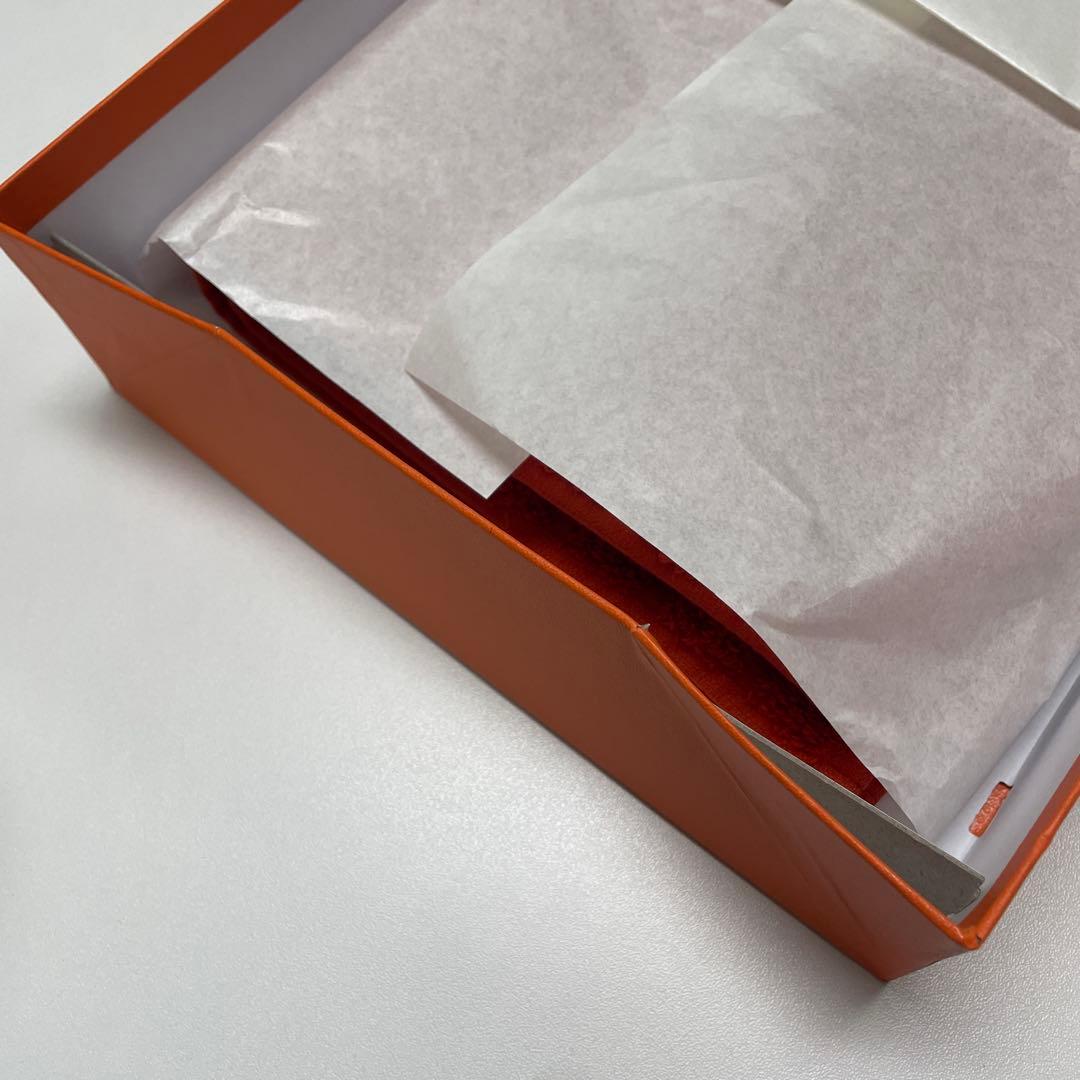 HERMES オレンジ ストライプタオル