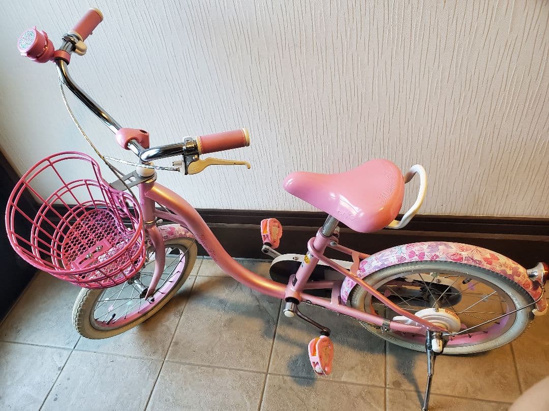 【引き取り限定】メゾピアノ　子供用自転車 　16インチ　アサヒ限定　ピンク