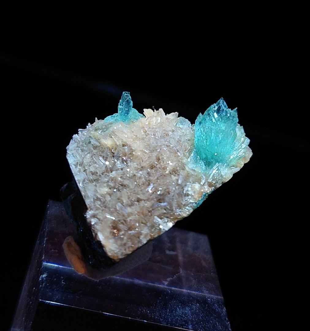 アポフィライト インド産 母岩付き 鉱石 鉱物 ミネラル 標本 原石 犬牙状 ⑥