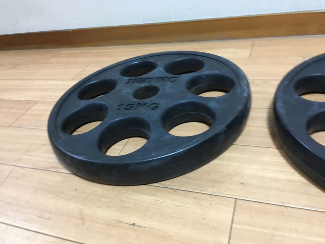 ① IVANKO イヴァンコ ラバー プレート15kg x 1枚 穴径50mm