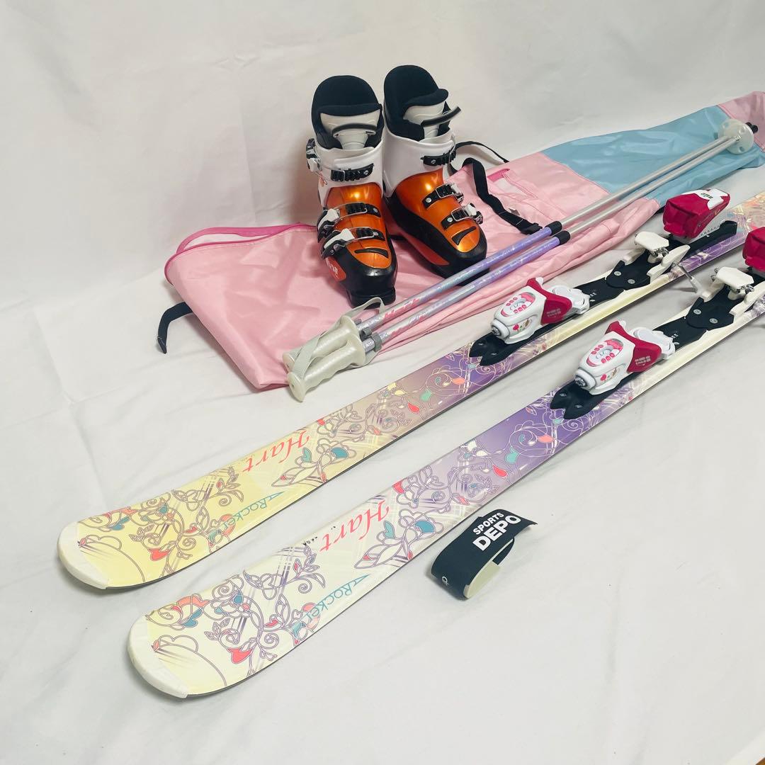 HART ROCKER ハート ロッカー130cm スキー ブーツ ストック付き