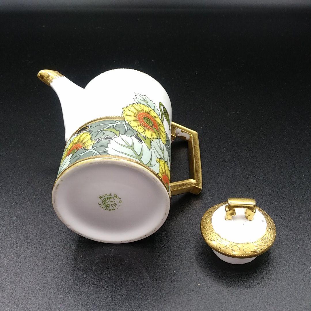 希少 オールドノリタケ ひまわり ポット