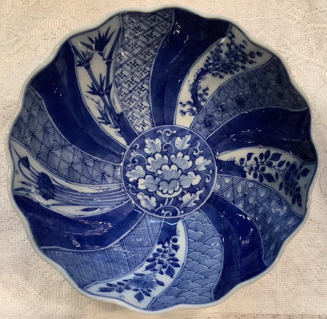 【祥瑞】古伊万里　鉢　捻り紋　三つ入子丼　寛政時代物