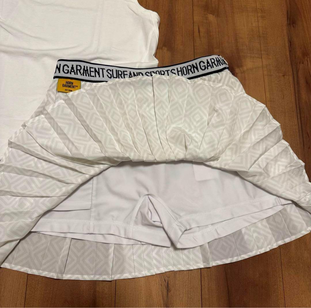 ホーンガーメント　ハイネック　プリーツスカート　セットアップ　夏　税込5万5千円