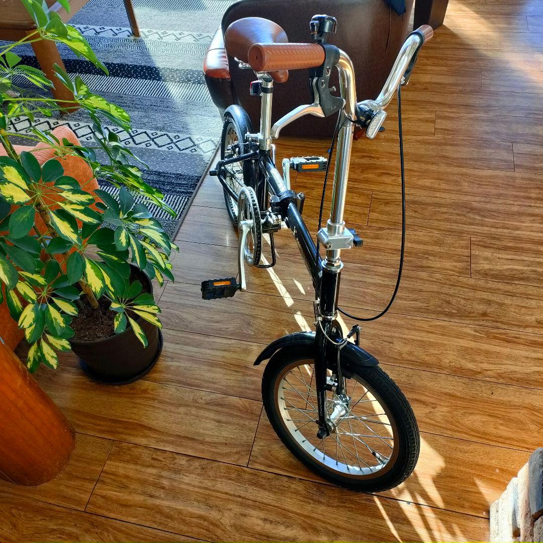 折り畳み自転車　キャプテンスタッグ　16インチ　黒