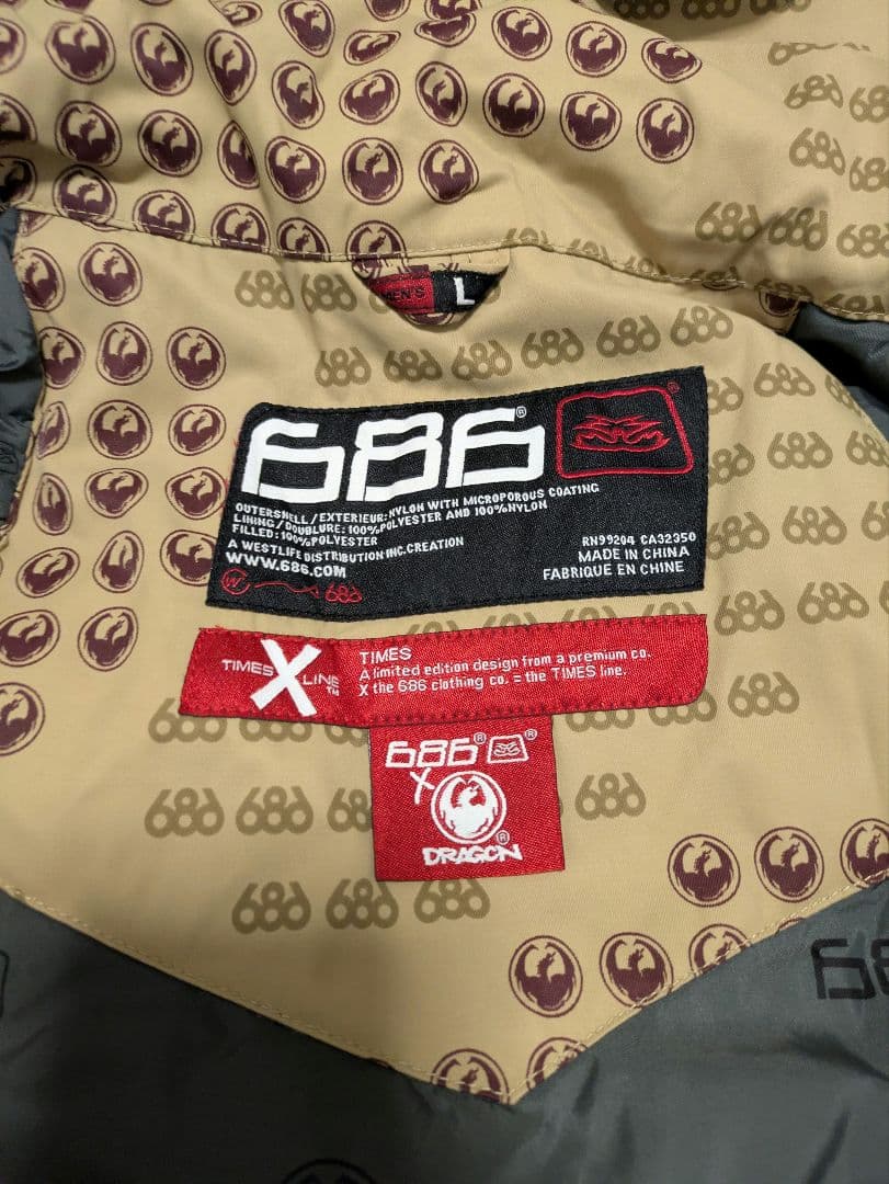 激レア 686 × Dragon コラボ スノボウェア ハイエンドモデル 希少