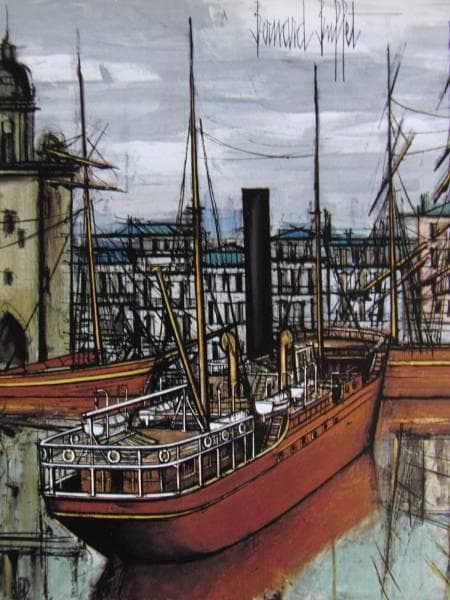 ベルナール・ビュッフェ「La Rochelle」希少画集の額装画