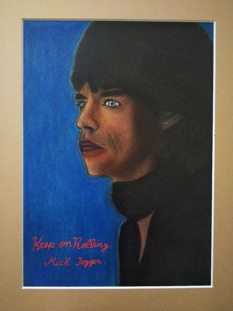 ミック・ジャガーの似顔絵。