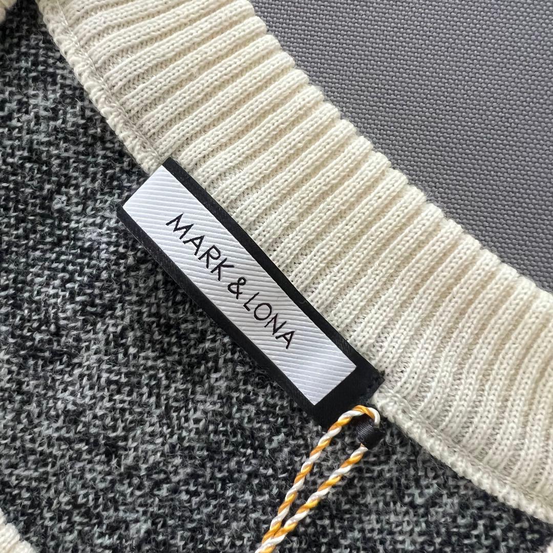 【新品】MARK&LONA マークアンドロナ　総柄　ニット　セーター　メンズ　黒