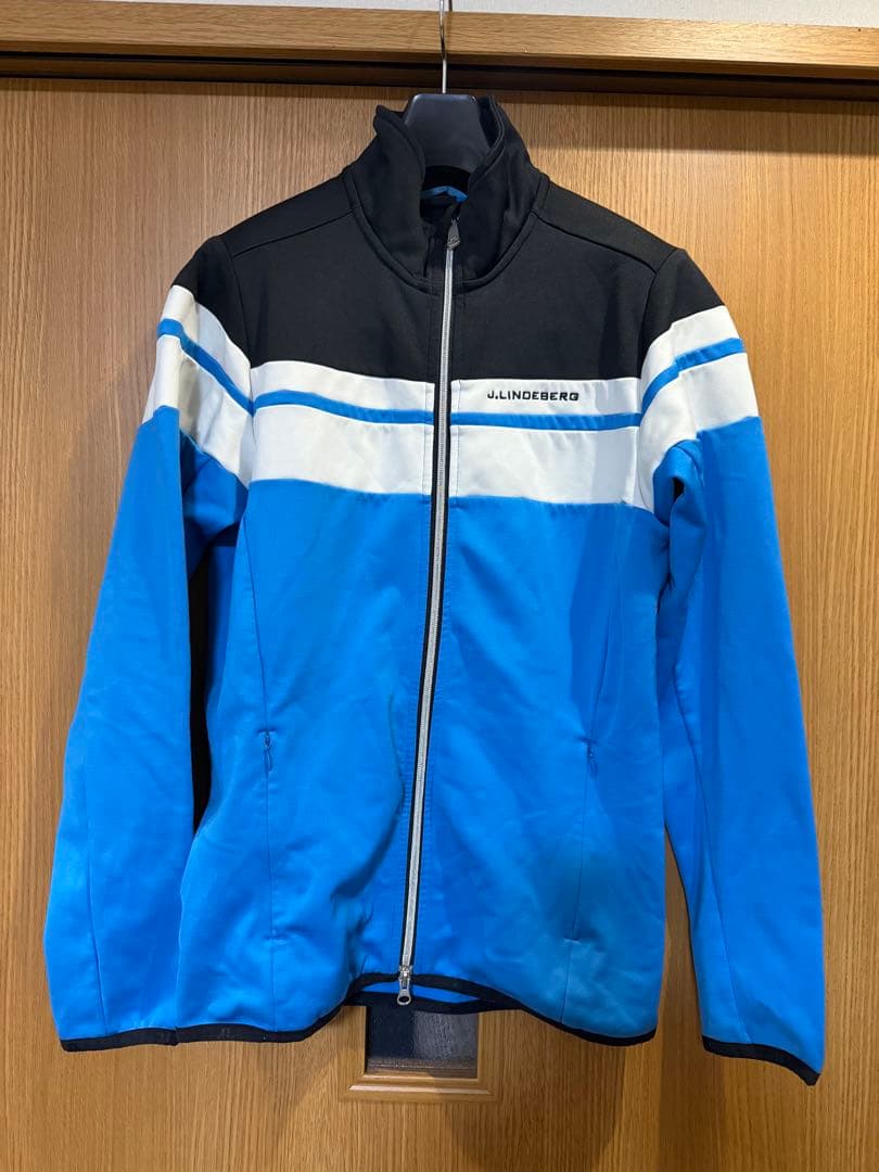 JLindeberg ゴルフ用ブルゾン　青/黒/白