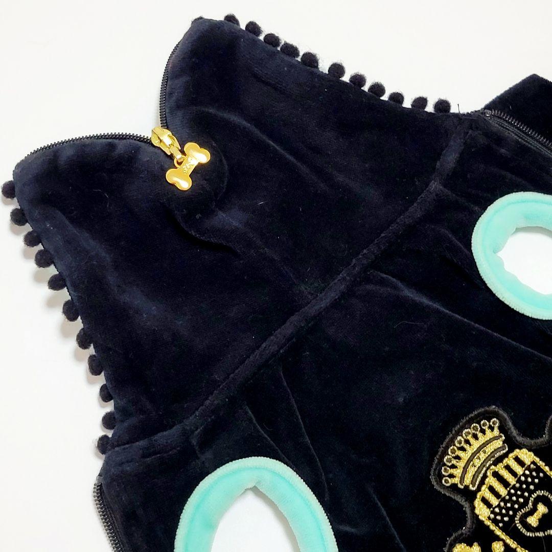 【Fifi&Romeo/フィフィ&ロメオ】ベロアパーカーベスト ブラック XS