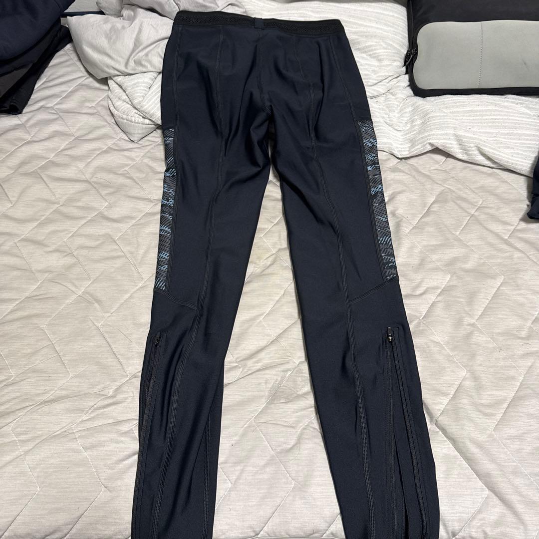 Mizuno ブラックタイツ サイド青模様