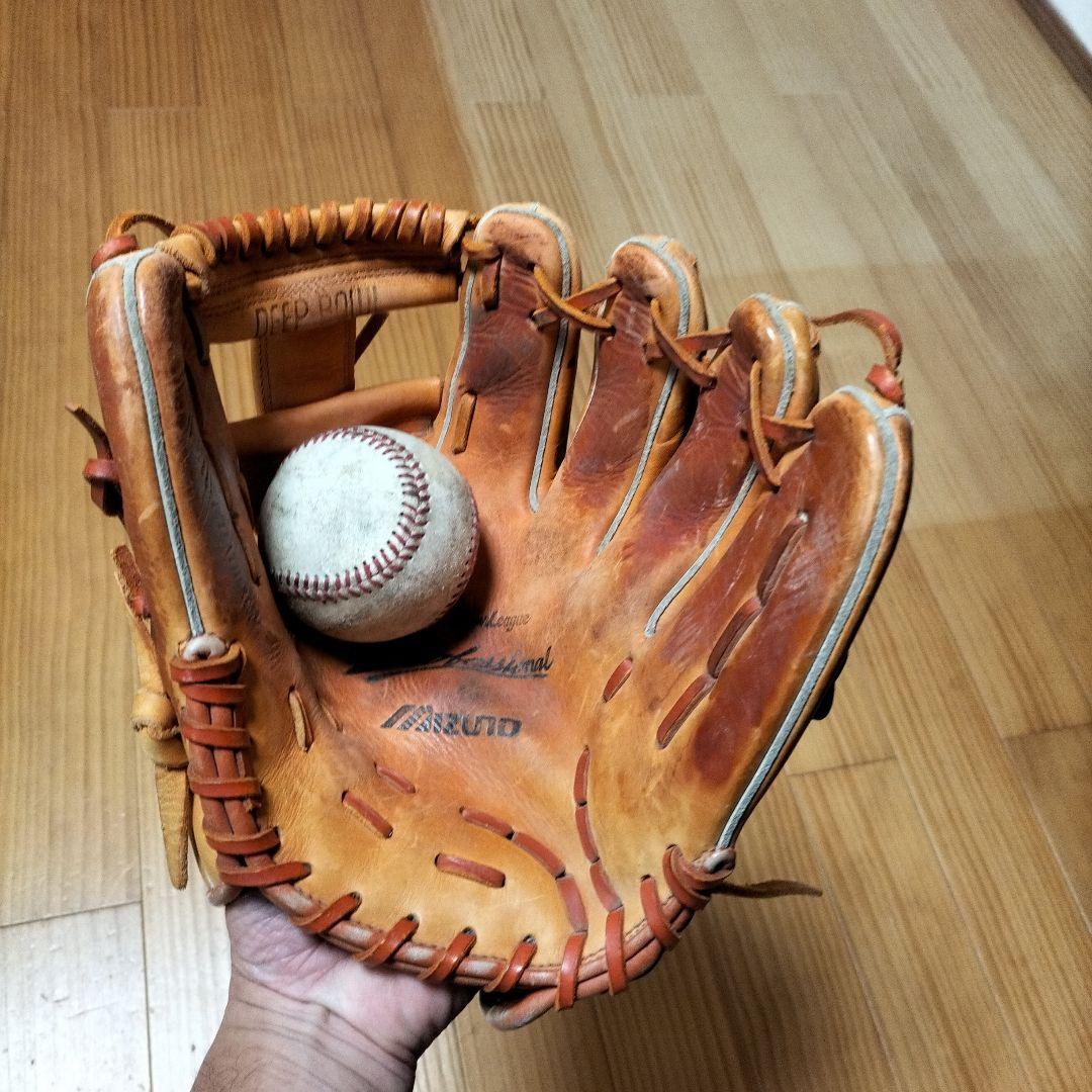 Mizuno 硬式野球グローブ オレンジ 約27cm