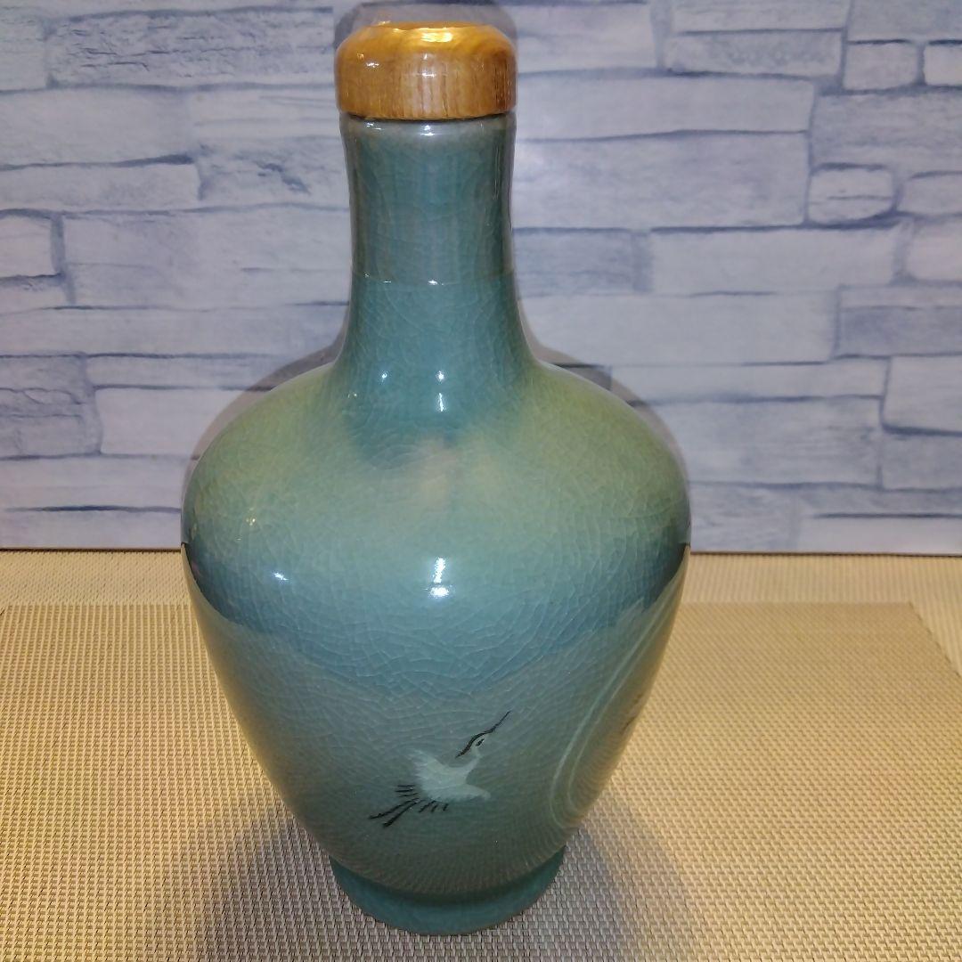 ★ 象嵌ボトル(特選ブレンド) 高麗青磁　雲鶴草華文様　陶器ボトル / ニッカ
