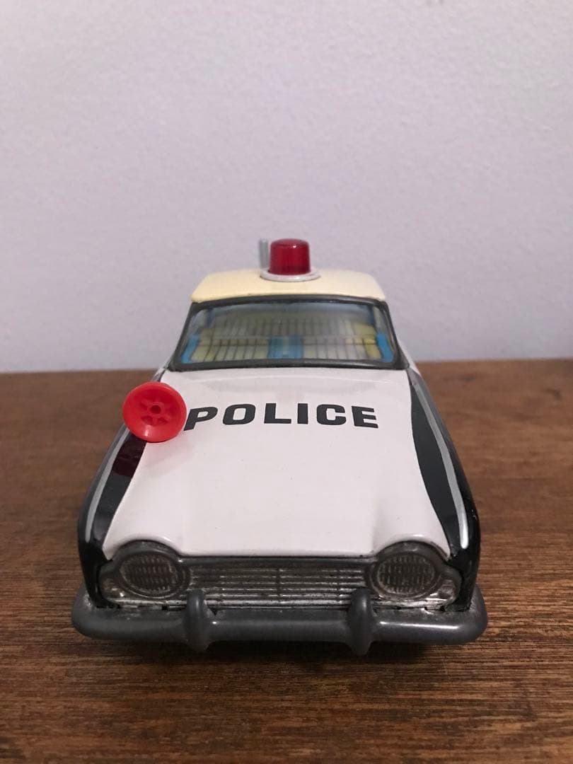 1970's 日本製 POLICE CAR 玩具 ブリキ パトカー 箱付き ST