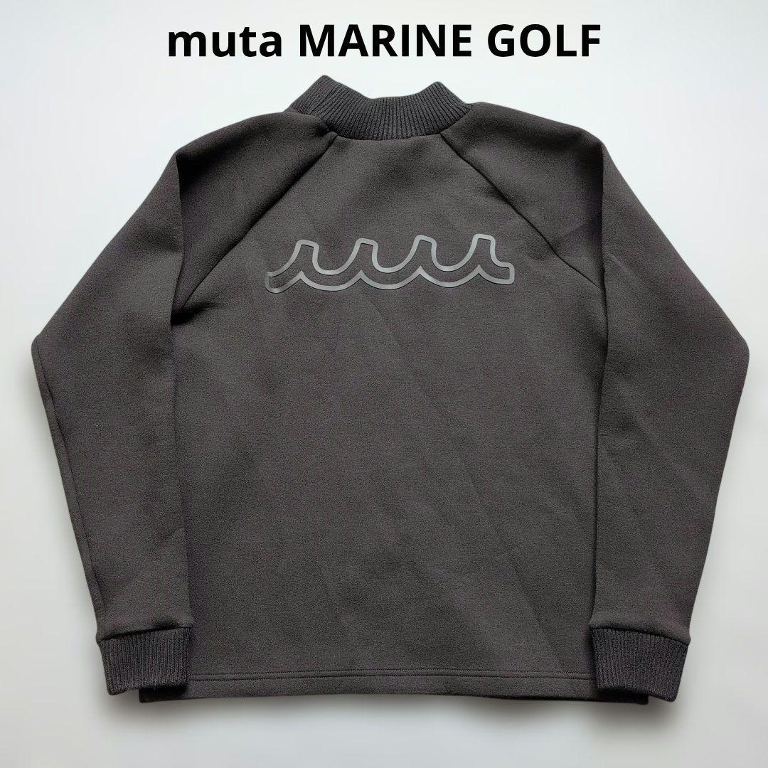 ムータマリンゴルフ　肉厚ダンボール素材モックネック長袖トレーナー　M 黒