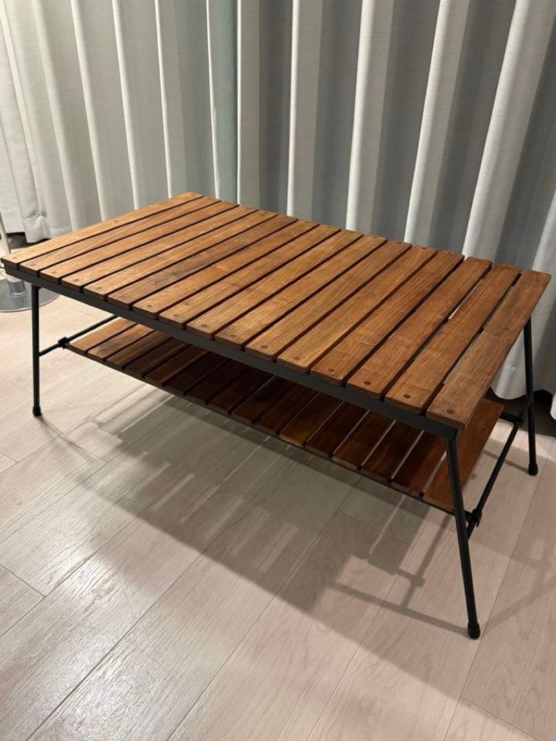 ウォルナットアイアンテーブル　オーダーメイド品