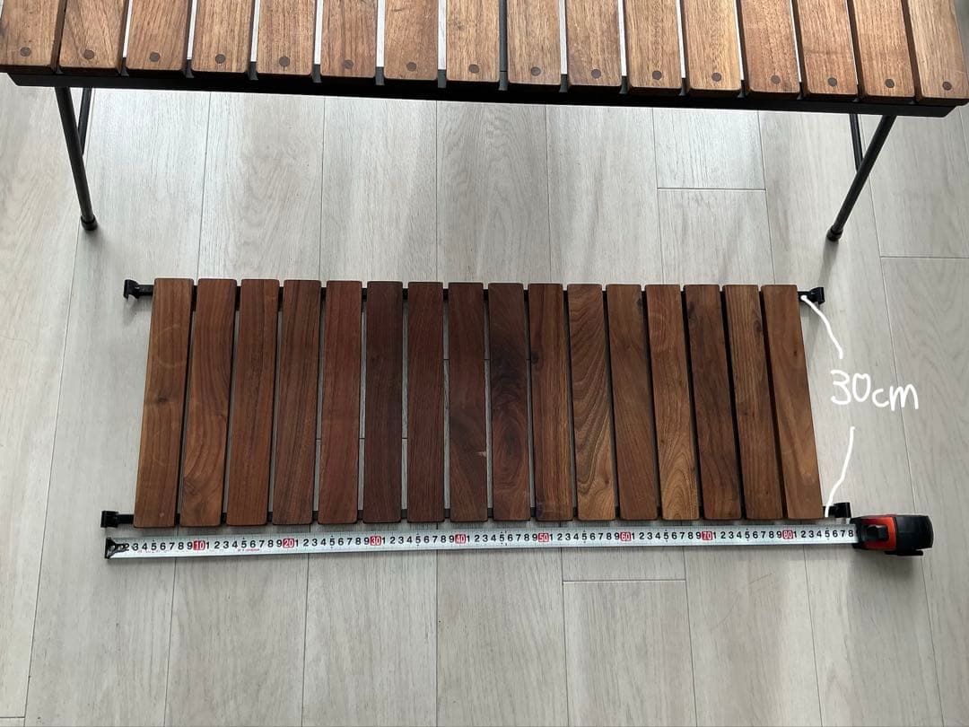 ウォルナットアイアンテーブル　オーダーメイド品