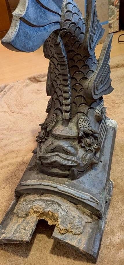 P*t様 鬼瓦 棟飾り 飾り瓦 ２対セット 魔除け 置物