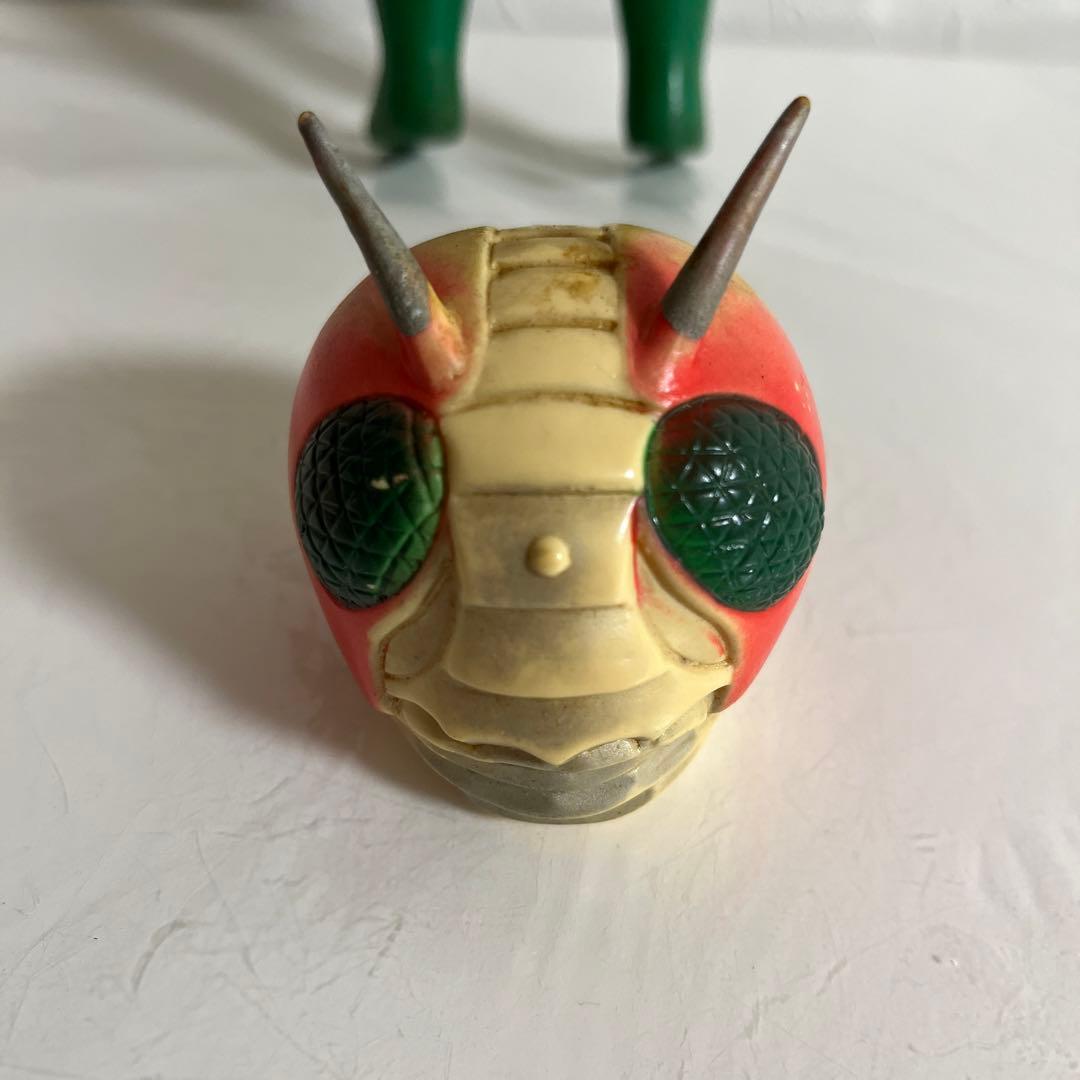 ⚠️当時物・レア　仮面ライダーV3 スタンダードサイズ　旧バンダイ　面取れ　ソフビ