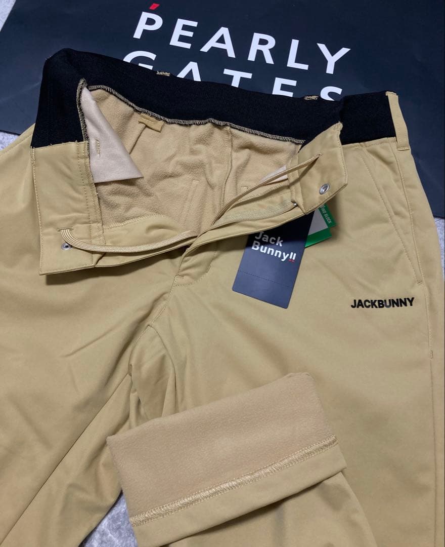 新品 パーリーゲイツ ジャックバニー エアシャット裏フリース防風パンツ 6 LL