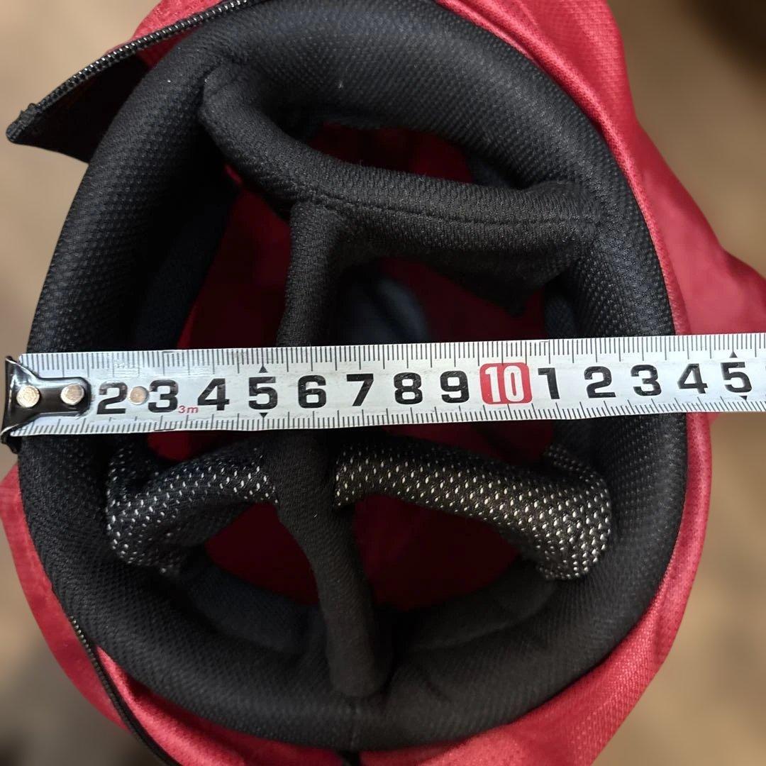 ルコック スタンド式 ゴルフ キャディーバッグ 赤 軽量 練習用