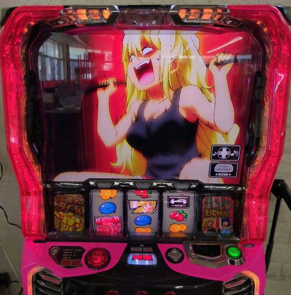 パチスロ実機　スマスロダンベル何キロ持てる?　簡易ユニット付　 送料無料