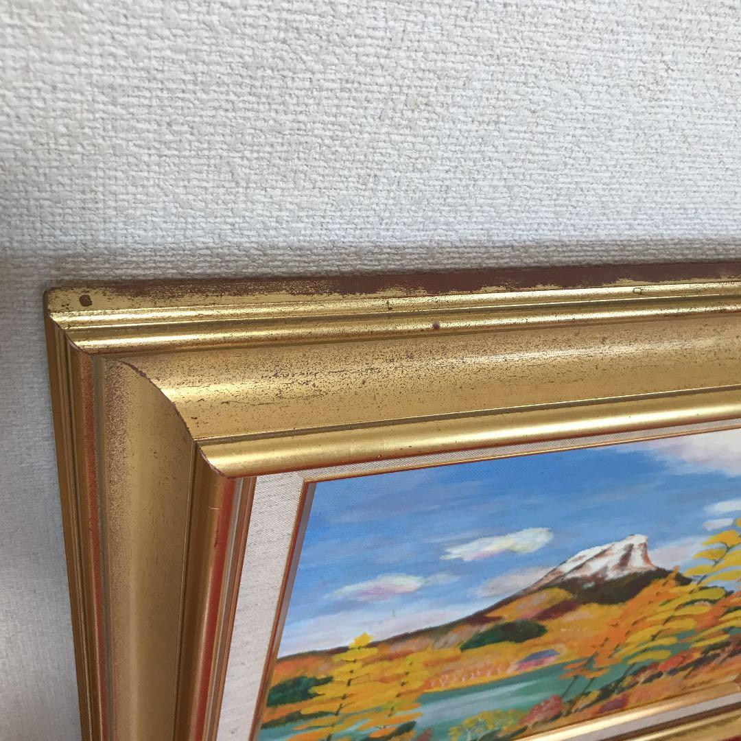 秋色 額入り油絵25(F8サイズ)