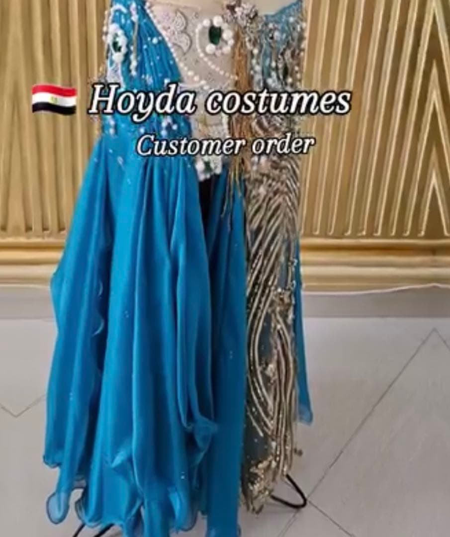 エジプト製 hoyda ターコイズ ベリーダンス衣装