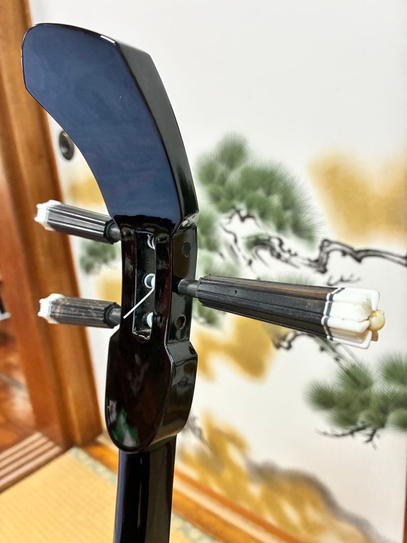 沖縄三線！黒木上質カマゴン！江戸与那城型！本張り【一枚張り】