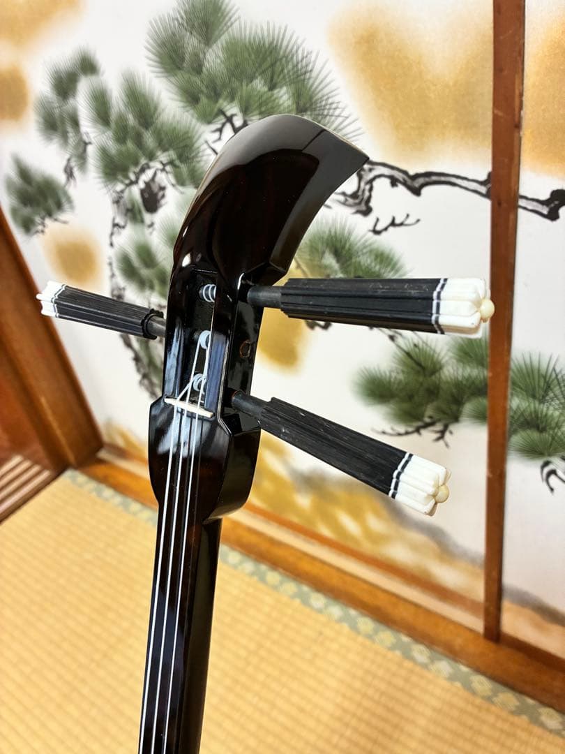 沖縄三線！黒木上質カマゴン！江戸与那城型！本張り【一枚張り】