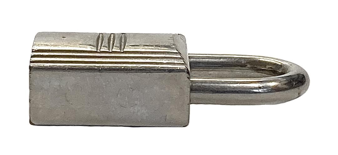 エルメス カデナ＆キー＆革紐 No.114 シルバー 中古品 (62105)